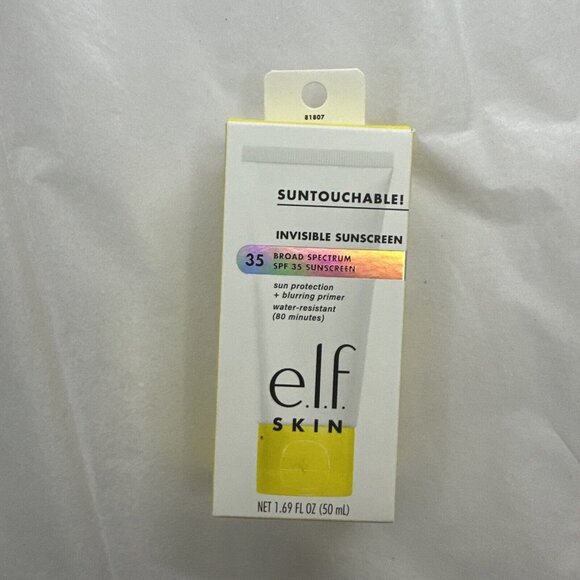 E.L.F. SKIN Suntouchable! Invisible Sunscreen SPF 35 - 1.69 fl oz New In Box NIB - Picture 4 of 7